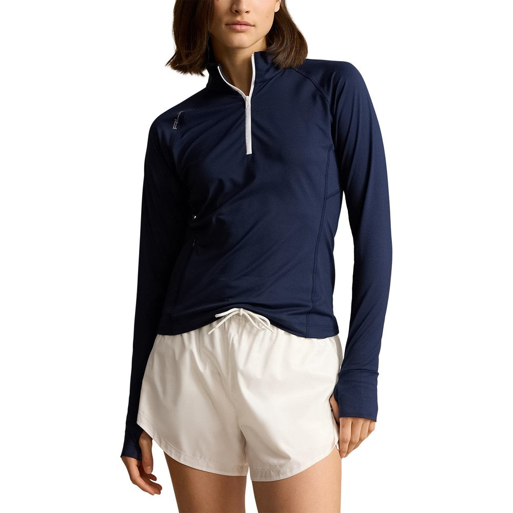 RLX Ralph Lauren Women's Performance Quarter-Zip Golf Pullover - French Navy