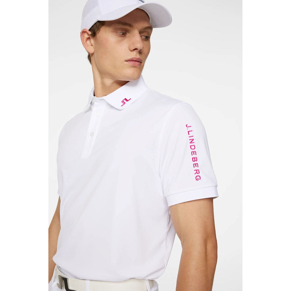 J.Lindeberg Tour Tech Reg Fit Golf Shirt - White