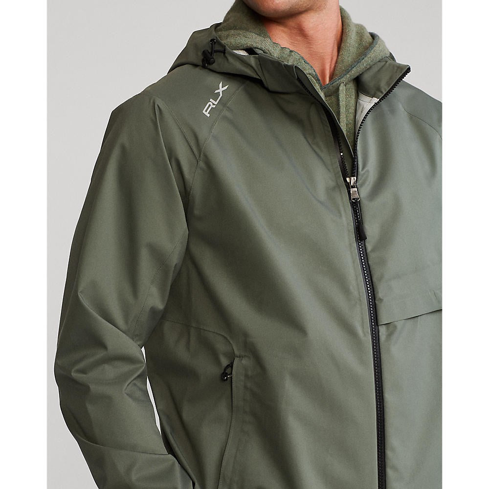 RLX Ralph Lauren Water-Repellent Hooded Jacket - Fossil Green