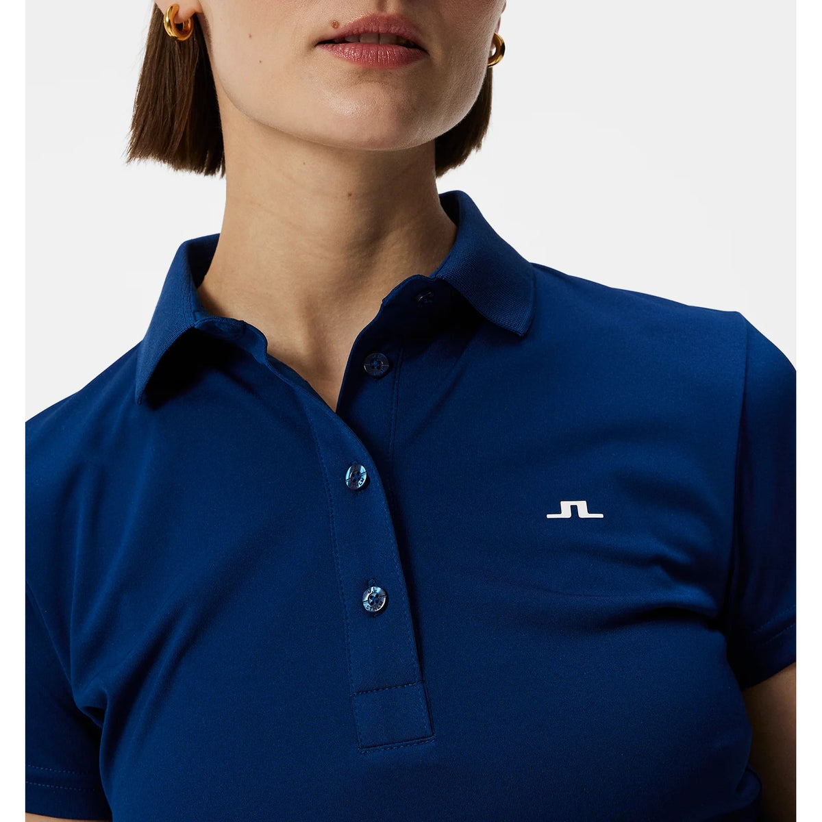 J.Lindeberg Women's Cassie Polo Golf Shirt - Dazzle Wave Estate