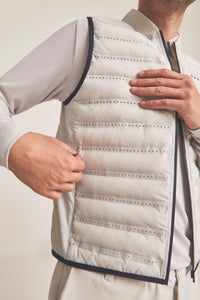 Castore Quilted Golf Gilet - Stone Grey