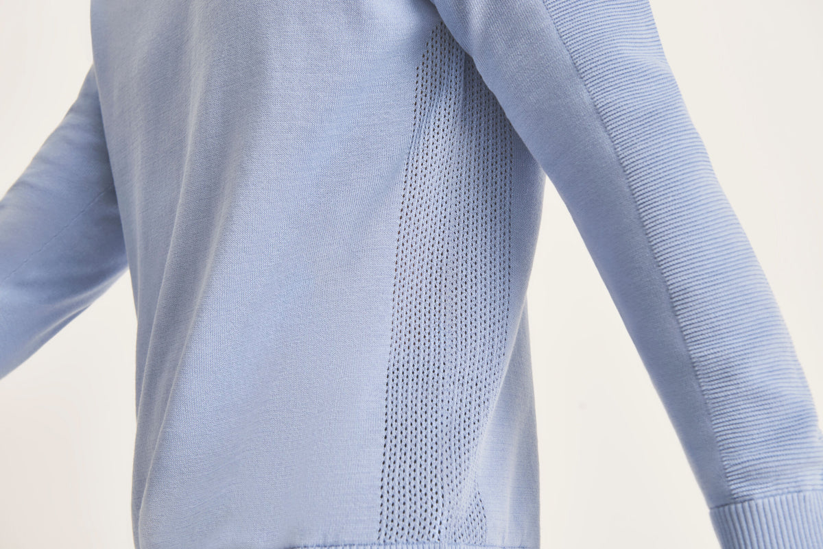 Castore Knitted Golf Crew Neck - Sky