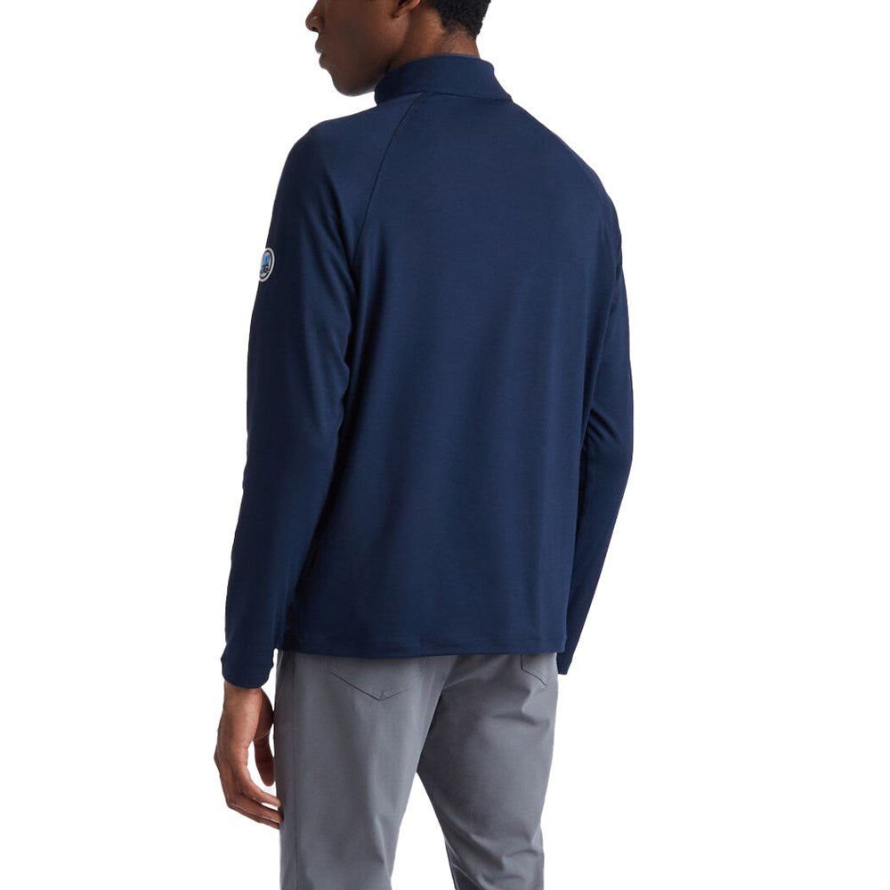 G/Fore Melange Luxe Quarter Zip Golf Mid-Layer - Twilight