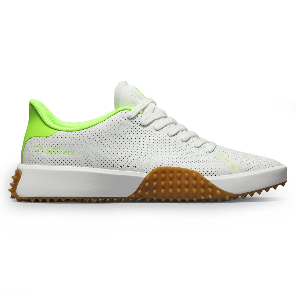 G/Fore G.112 Perforated Leather Golf Shoes - Snow/Gecko