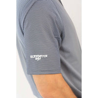 Glenmuir Torrence Micro Stripe Performance Golf Shirt - Navy/ White