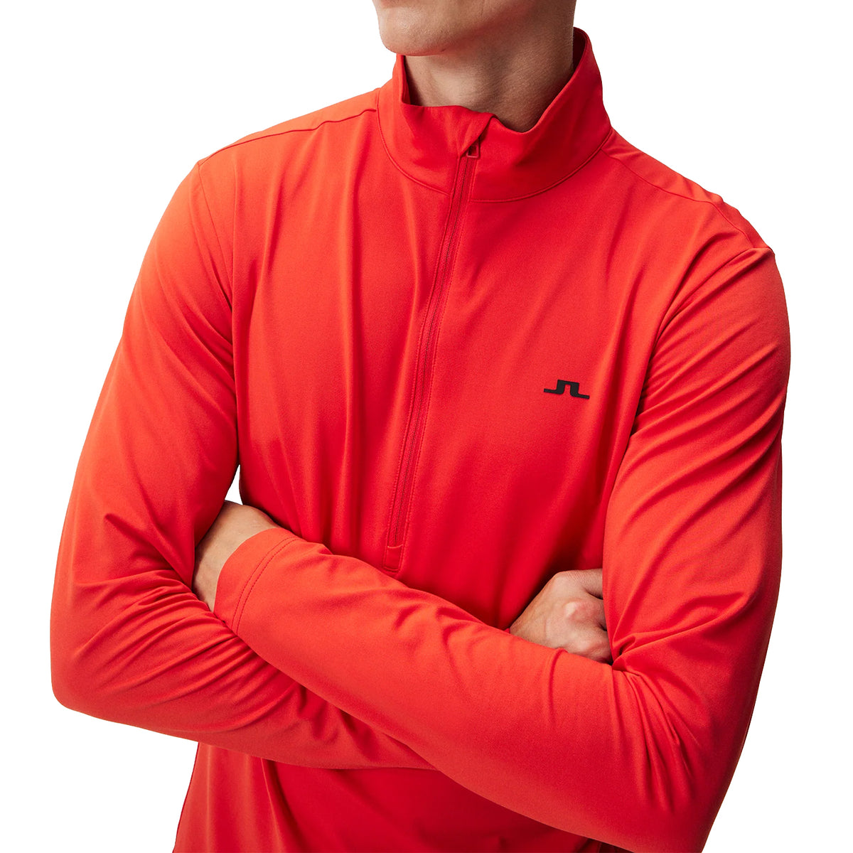 J.Lindeberg Luke Half Zip Golf Mid Layer - Fiery Red