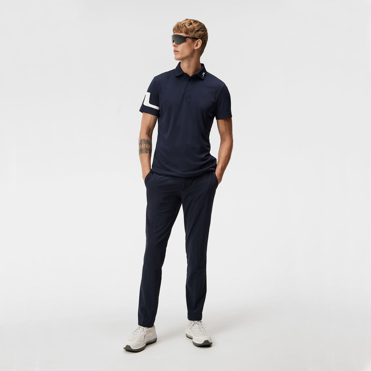 J.Lindeberg Heath Regular Fit Golf Shirt - Navy