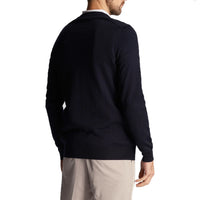 Lyle & Scott Golf Merino Blend V Neck Pullover - Navy