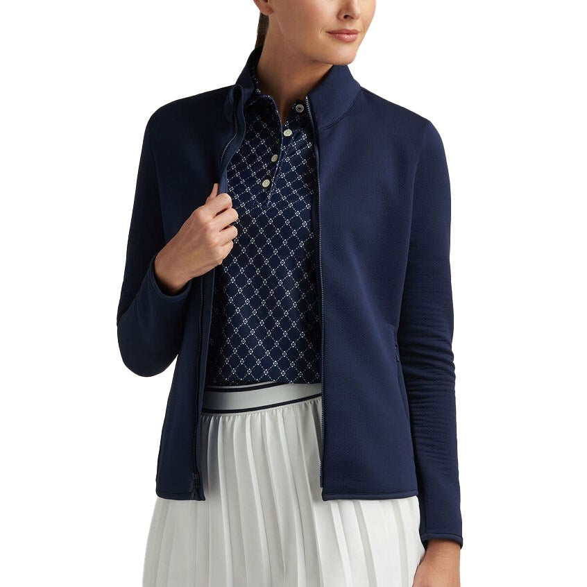 Peter Millar Women's Lumi-Knit Midweight Full-Zip Golf Midlayer - Navy