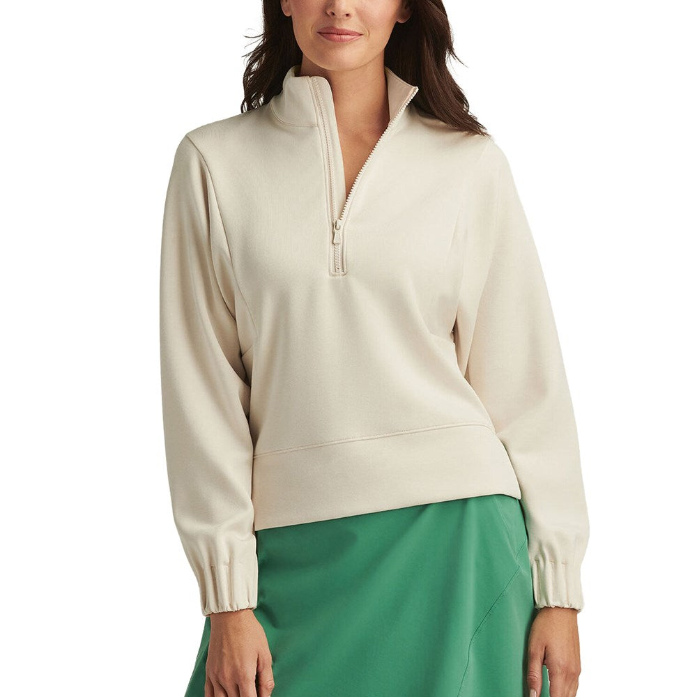 Pter Millar Women's Flora Knit Melange Half-Zip Golf Pullover - Stone