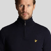 Lyle & Scott Core 1/4 Zip Merino Mix - Dark Navy