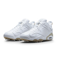 Nike Jordan Retro 6 Golf Shoes - White/Khaki