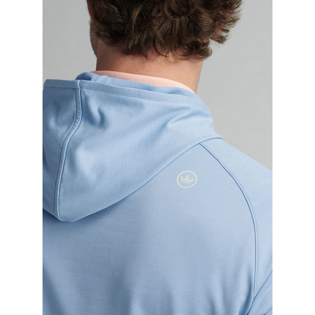 Peter Millar Pine Sugar Stripe Performance Hoodie - Blue Fade