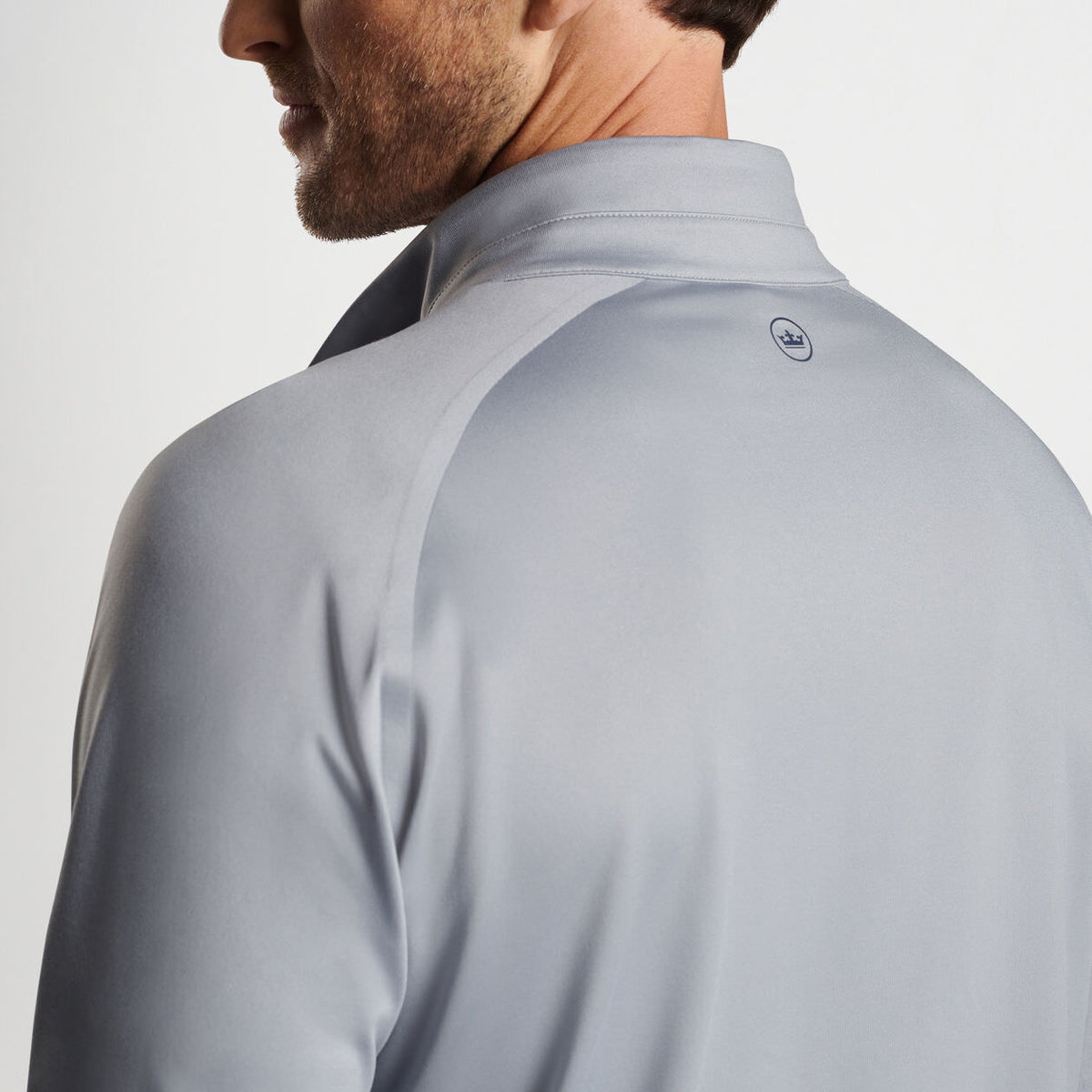 Peter Millar Verge Performance Golf Quarter-Zip - Gale Grey