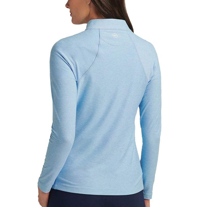 Peter Millar Women's Melange Raglan Sleeve 1/4 Zip Midlayer - Bonnet