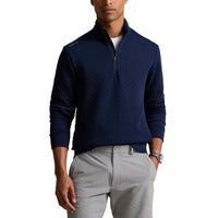 RLX Ralph Lauren Classic Fit Quilted Double-Knit Golf Pullover - Refined Navy