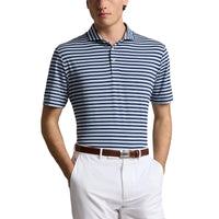 RLX Ralph Lauren Stripe Lightweight Airflow Golf Polo Shirt - Estate Blue Multi