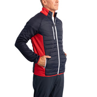 Sunderland Zermatt Padded Stretch Panel Performance Golf Jacket - Navy/ Red