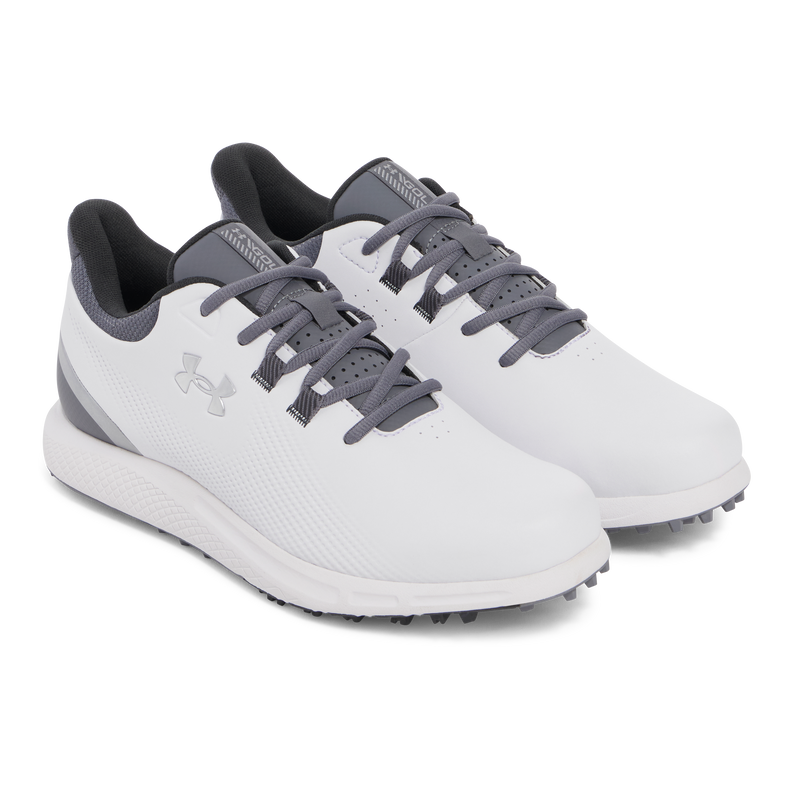 Under Armour Drive Medal Spikeless  Golf Shoe Golf Shoes - White/Titan Grey