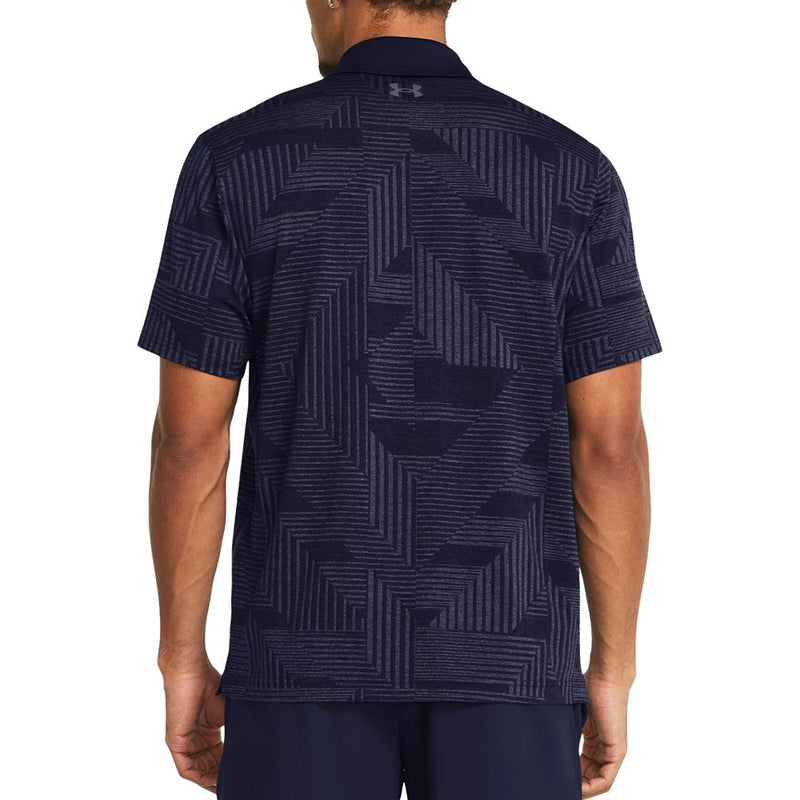 Under Armour Playoff Geo Jacquard Golf Polo Shirt - Midnight Navy