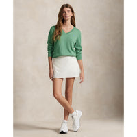 RLX Ralph Lauren Women's Wool-Blend V-Neck Sweater - Haven Green