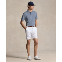 RLX Ralph Lauren Stripe Lightweight Airflow Golf Polo Shirt - Estate Blue Multi