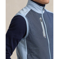 RLX Ralph Lauren Hybrid Full-Zip Golf Vest - Estate Blue Print