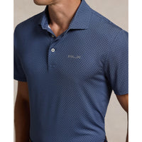 RLX Ralph Lauren Printed Lightweight Airflow Golf Polo Shirt - Refined Navy Pk Micro Diamond