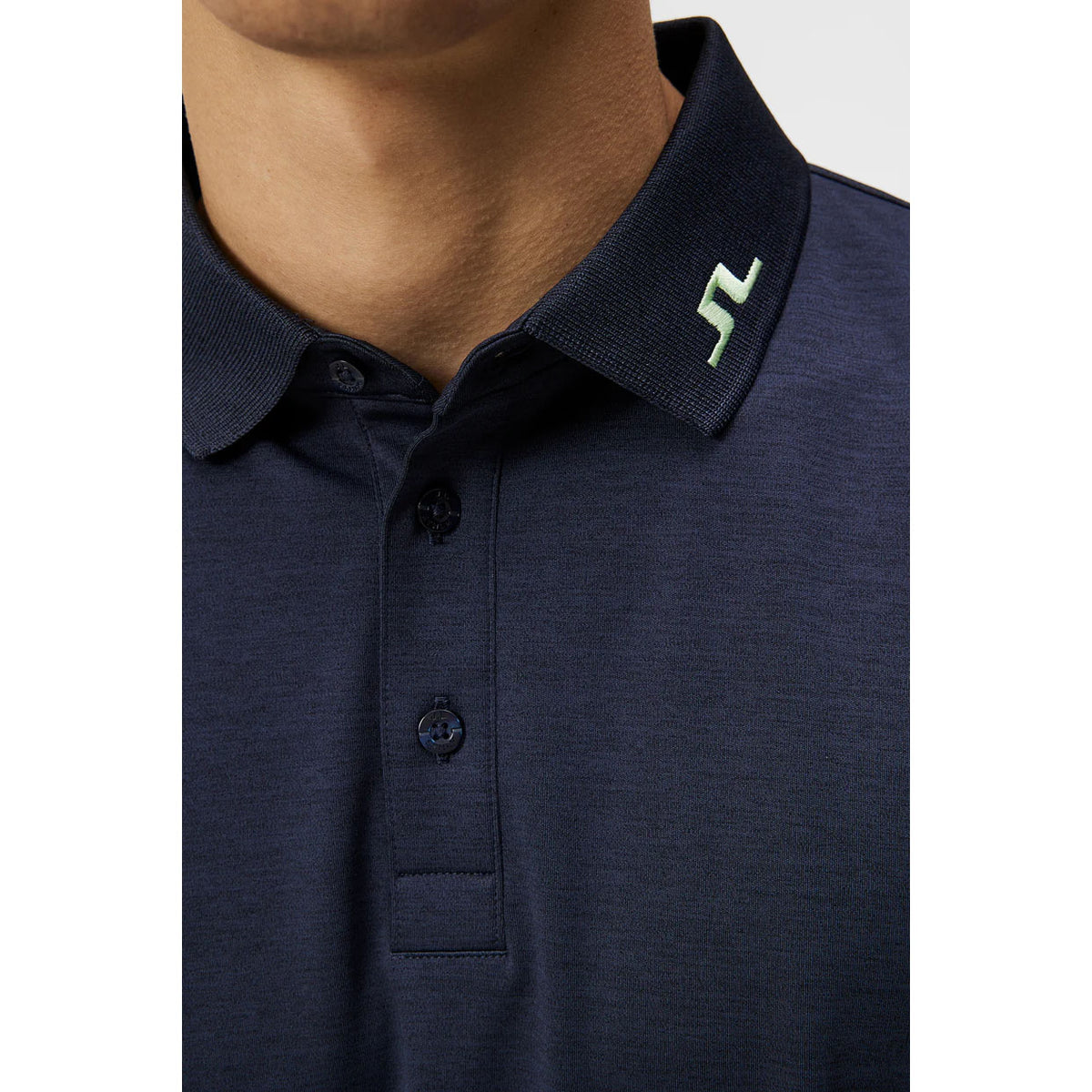 J.Lindeberg Tour Tech Reg Fit Golf Polo Shirt - Navy Melange