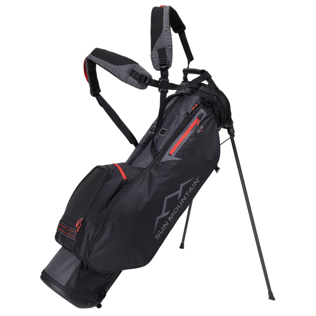 Sun Mountain 2.5+ Stand Bag - Black/ Steel/ Rush Red