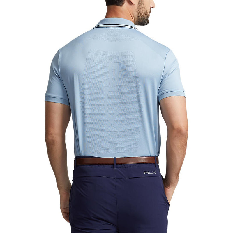 RLX Ralph Lauren Performance Jacquard Polo Golf Shirt - Vessel Blue