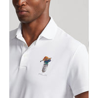 RLX Ralph Lauren Custom Polo Bear Golf Polo Shirt - Pure White