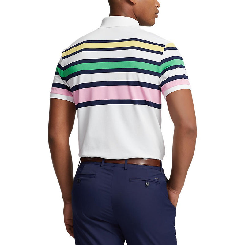 RLX Ralph Lauren Performance Pique Golf Polo Shirt - Pure White Multi