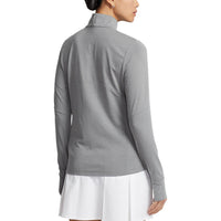 RLX Ralph Lauren Women's Stretch Jersey 1/4 Zip Golf Pullover - Steel Heather/Chic Cream