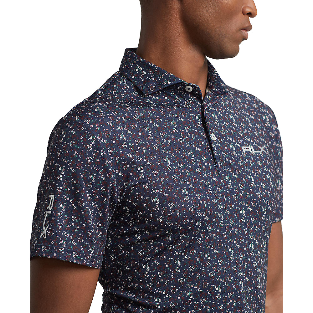 RLX Ralph Lauren Printed Lightweight Airflow Golf Shirt -  Harvard Wine Assorted Petals