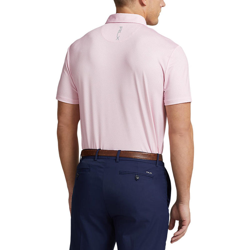 RLX Ralph Lauren Printed Airflow Performance Polo Golf Shirt - Pink Flamingo Pin Dot