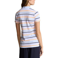 RLX Ralph Lauren Women's Printed Airflow Polo Golf Polo Shirt - Oxford Blue Multi