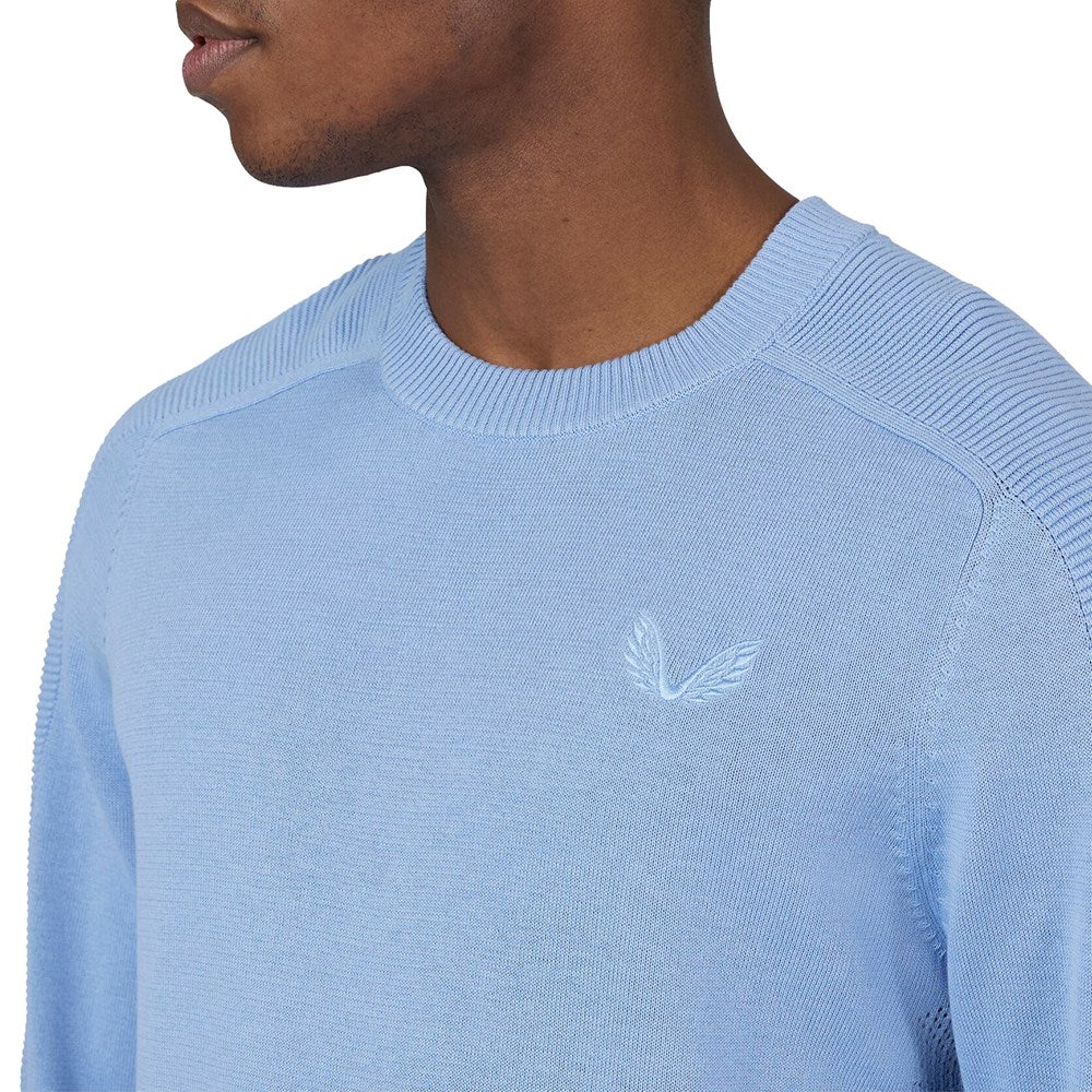 Castore Knitted Golf Crew Neck - Sky