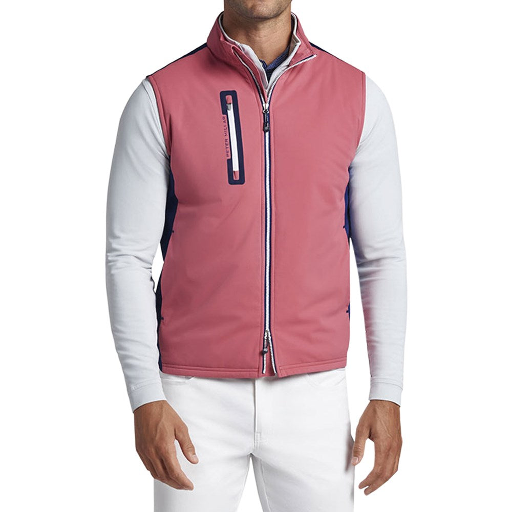 Peter Millar Hyperlight Fuse Hybrid Vest - Cape Red/Sport Navy