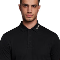 Lyle & Scott Tonal Eagle Tech Collar Logo Polo - Jet Black