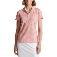 RLX Ralph Lauren Women's Printed Airflow Performance Golf Polo Shirt - Dolce Pink Petal Burst