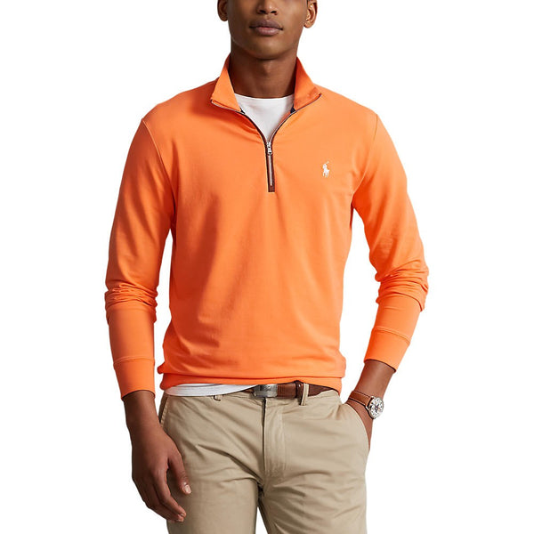 Polo ralph lauren french ribbed half zip sweatshirt hotsell